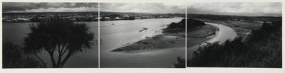 Whanganui Upstream across Corliss Island (triptych)