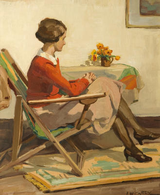 Woman Sitting in a Chair