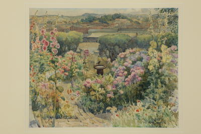 Violet Whiteman; The view from the Duncan Homestead garden, Durie Hill, Whanganui; Circa 1940; 2008/9/1