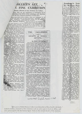 Unknown; Edith Collier newspaper cuttings; Circa 1918; A2015/1/419