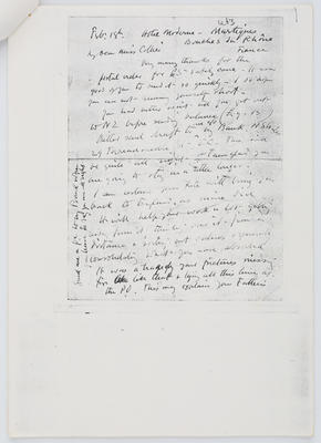 Letter to Edith Collier from Frances Hodgkins 18 Feb 1921
