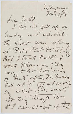 Harry Collier; Letter from Harry Collier to Jack Collier; 07 Jun 1913; A2015/1/281