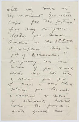 Miss Dressfield; Letter to EMC (presumed) written by Miss Pressfield, undated.; A2015/1/375