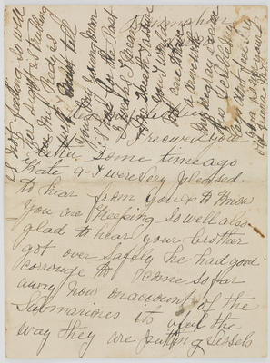 Unknown; Letter written to Edith Collier by an unknown author, undated; Circa 1900-1930; A2015/1/552