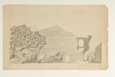 Fanny Dunleavy; Untitled (urn/ hills in background); Circa 1880-1900; 1994/103/2