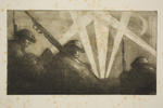 Untitled (Group of soldiers against a night sky)